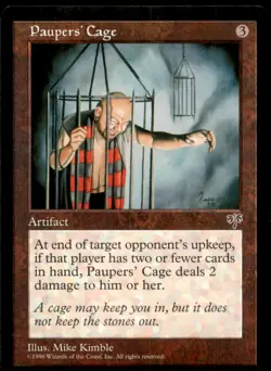 Paupers' Cage LP Light Play Mirage MTG [6641] - Image 1
