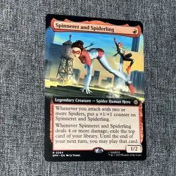 MTG Spinneret and Spiderling 0264 Regular (Extended Art) Marvel's Spider-Man NM - Image 1