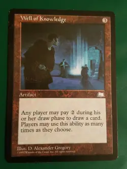 MTG Well of Knowledge - Weatherlight - Rare Lightly Played Magic the Gathering - Image 1