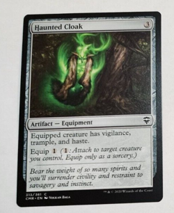 MTG Haunted Cloak 313 CMR Commander Legends Common LP x1 - Image 1