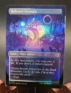 Hallowed Fountain (Borderless) Lorwyn Eclipsed MTG Foil Lightly Played - Image 2