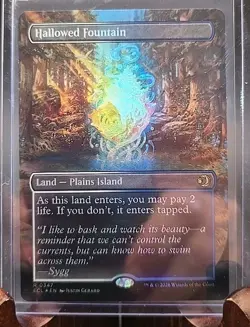 Hallowed Fountain (Borderless) Lorwyn Eclipsed MTG Foil Lightly Played - Image 3
