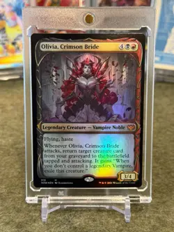 Olivia, Crimson Bride MYTHIC FOIL SHOWCASE # 315 Innistrad Crimson Vow Magic MTG - Image 1