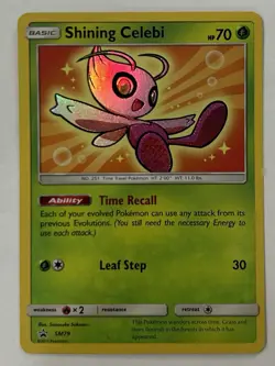 Shining Celebi - SM79 Black Star Promo 2017 LP English Pokemon Card - Image 1