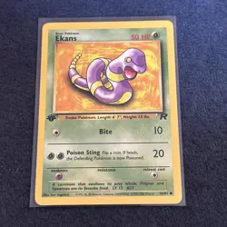 Pokemon TCG Ekans 56/82 Team Rocket First Edition Vintage NM - Image 1
