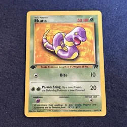 Pokemon TCG Ekans 56/82 Team Rocket First Edition Vintage NM - Image 3