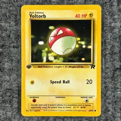 Vintage Pokemon Team Rocket Voltorb 69/82 1st Edition Common LP - Image 1