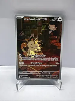 Team Rocket's Meowth DRI EN 203/182 IR S&V Destined Rivals Pokemon - Image 1