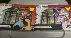 Pokemon Celebrations Dark Sylveon V & Lance's Charizard V Box lot of 2 - Image 1