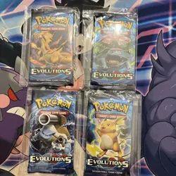 XY Evolutions Booster Pack Art Set (4 packs) - Pokemon TCG 2016 - Factory Sealed - Image 1