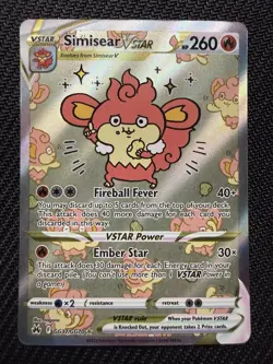 Simisear VSTAR GG37/GG70 Crown Zenith Galarian Gallery Holo Pokemon TCG - Image 1