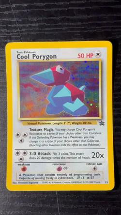 Pokemon TCG Cool Porygon Black Star Promo Holo Foil Near Mint NM - SWIRL - Image 2