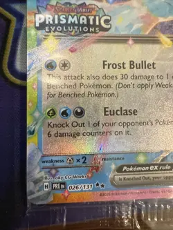 Pokemon TCG - Glaceon EX 26/131 Stamped Promo from Prismatic Good Centering - Image 4