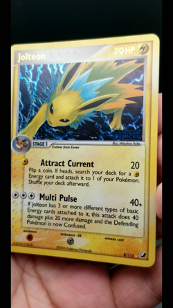 Jolteon 8/115 - Pokemon - Reverse Holo Stamped - Unseen Forces - (LP) - Image 2