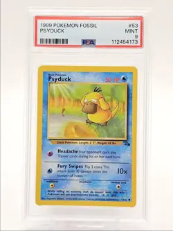 PSYDUCK 1999 POKEMON ORIGINAL FOSSIL COMMON 53/62 PSA 9 Q0004 - Image 1