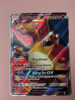 POKEMON 2017 BLACK STAR PROMO SM60 FULL ART CHARIZARD GX - Image 1