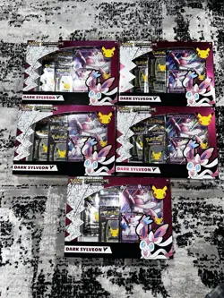 Pokemon TCG: Celebrations Dark Sylveon V Collection Box 5x - Image 1