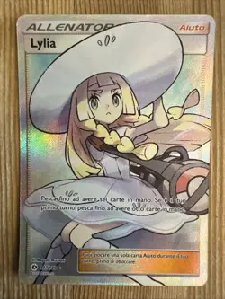 Pokemon TCG Lillie 147/149 Sun & Moon Base Set Ultra Rare MP ITALIAN - Image 1