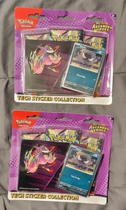 Pokemon TCG Lot Of (2) Ascended Heroes Tech Sticker Collection, Gastly - Image 1