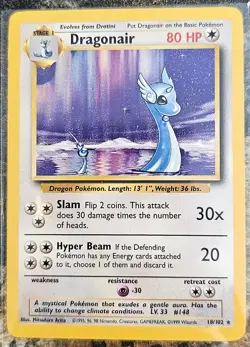 Pokemon 1999 Base Basic Dragonair 18 LP - Image 1