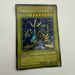 Yu-Gi-Oh! Tri-Horned Dragon LOB-E000 1st Edition - Image 1