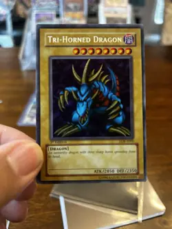 Yu-Gi-Oh! Tri-Horned Dragon LOB-E000 1st Edition - Image 1