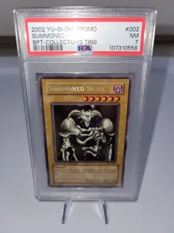 2002 YU-GI-OH Summoned Skull Limited Edition Promo Collector's Tin BPT-002 PSA 7 - Image 1