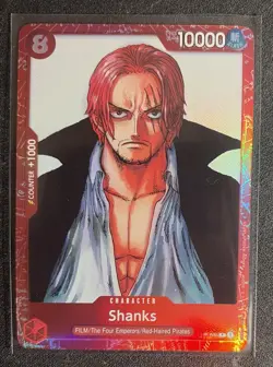 One Piece Shanks Prem. FILM RED Coll. PR One Piece Promotion Cards #P-016 NM - Image 1