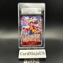 CGC GEM MINT 10 Monkey D Luffy ST10-006 Promo Full Art 102 ONE PIECE DAY 2024 - Image 1
