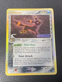 Pokemon Umbreon 17/113 EX Delta Species Reverse Holo Stamped Rare TCG - Image 1