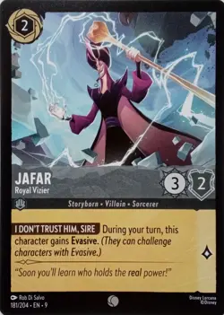 181/204 JAFAR ROYAL VIZIER EN9 COMMON DISNEY LORCANA CARD - Image 1