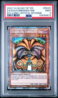2022 YU-GI-OH! BATTLES OF LEGEND: CRYSTAL REVENGE EXODIA THE FORBIDDEN ONE PSA 9 - Image 1