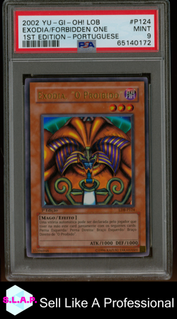 EXODIA/FORBIDDEN ONE 1ST ED-PRT YU-GI-OH LOB-LEGEND OF BLUE EYES 2002 P124 PSA 9 - Image 1