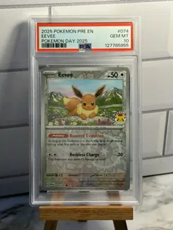 Eevee - (Pokemon Day 2025) (Reverse Cosmos Holo) 074/131 PSA 10 - Image 1