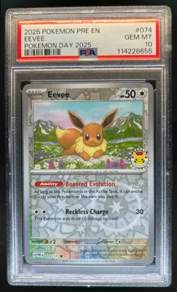 2025 Pokemon Eevee Pokemon Day 2025 #074/131 PSA 10 Gem Mint - Image 1