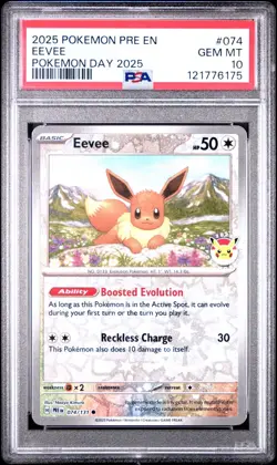 Eevee 074/131 - Pokemon Day 2025 Promo - Pokemon Card - PSA 10 Gem Mint 💎 - Image 1