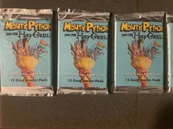 Monty Python and the Holy Grail Game Cards - Lot of 5 Sealed Booster Pack - 1996 - Image 2