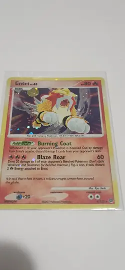 Pokemon TCG Entei Lv 43 Card 4/132 Secret Wonders Holo Card - Image 1