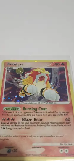 Pokemon TCG Entei Lv 43 Card 4/132 Secret Wonders Holo Card - Image 2