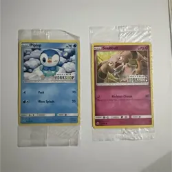 Pokemon TCG Build-A-Bear Workshop Promo Sealed Card Lot - Piplup & Snubbull - Image 1