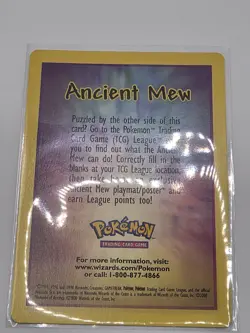 Ancient Mew Pokemon Movie Promo Holo Card (2000) + Original Description Insert - Image 4