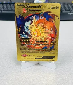 Charizard V Gold Foil Pokemon Card - Image 1