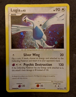 Lugia LV. 43 Pokemon Holo Rare Card 14/132 Secret Wonders - Image 1