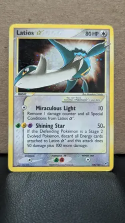 Latios Gold Star Pokemon Holo Rare Card 106/107 EX Deoxys DMG - Image 1