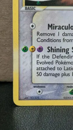 Latios Gold Star Pokemon Holo Rare Card 106/107 EX Deoxys DMG - Image 2