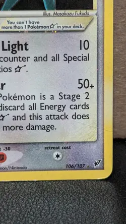 Latios Gold Star Pokemon Holo Rare Card 106/107 EX Deoxys DMG - Image 3