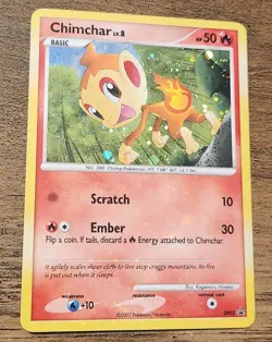 Chimchar DP02 NM Promo Holo Bleed Error Swirl 2007 Pokemon Dismond & Pearl Card - Image 1