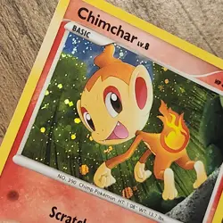 Chimchar DP02 NM Promo Holo Bleed Error Swirl 2007 Pokemon Dismond & Pearl Card - Image 2