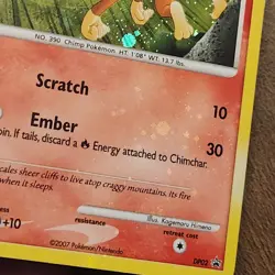 Chimchar DP02 NM Promo Holo Bleed Error Swirl 2007 Pokemon Dismond & Pearl Card - Image 4