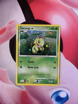 Turtwig DP01 Diamond and Pearl Promo Holo Pokemon Card NM SWIRL - Image 1